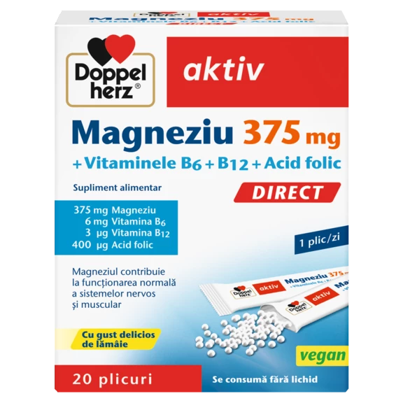 Illustration of the product packaging Doppelherz aktiv Magneziu 375  front view